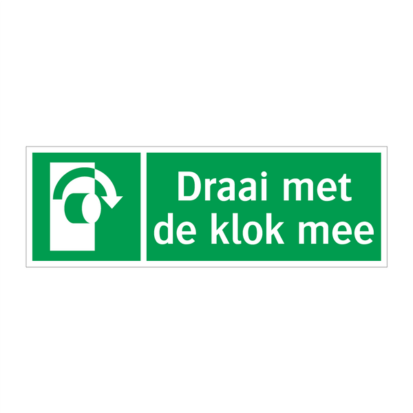 Draai met de klok mee