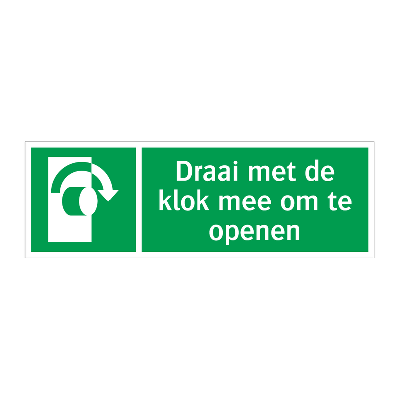 Draai met de klok mee om te openen