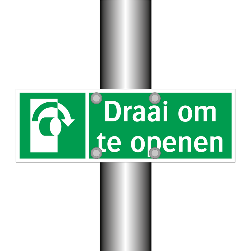 Draai om te openen