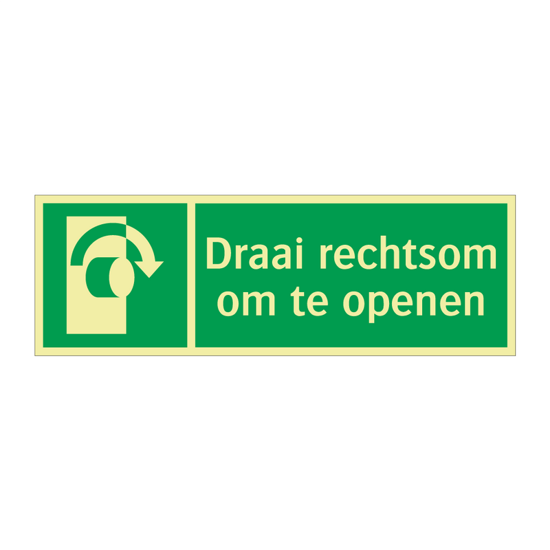 Draai rechtsom om te openen