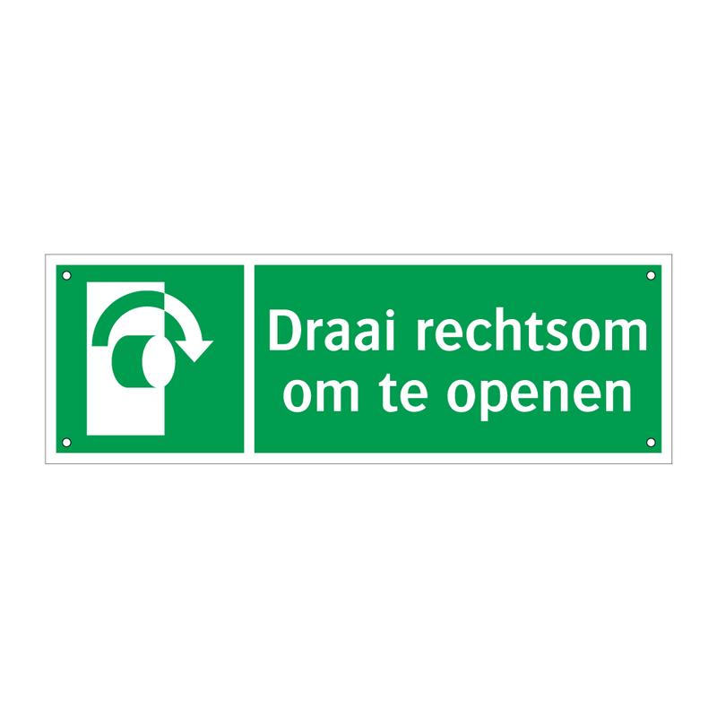 Draai rechtsom om te openen