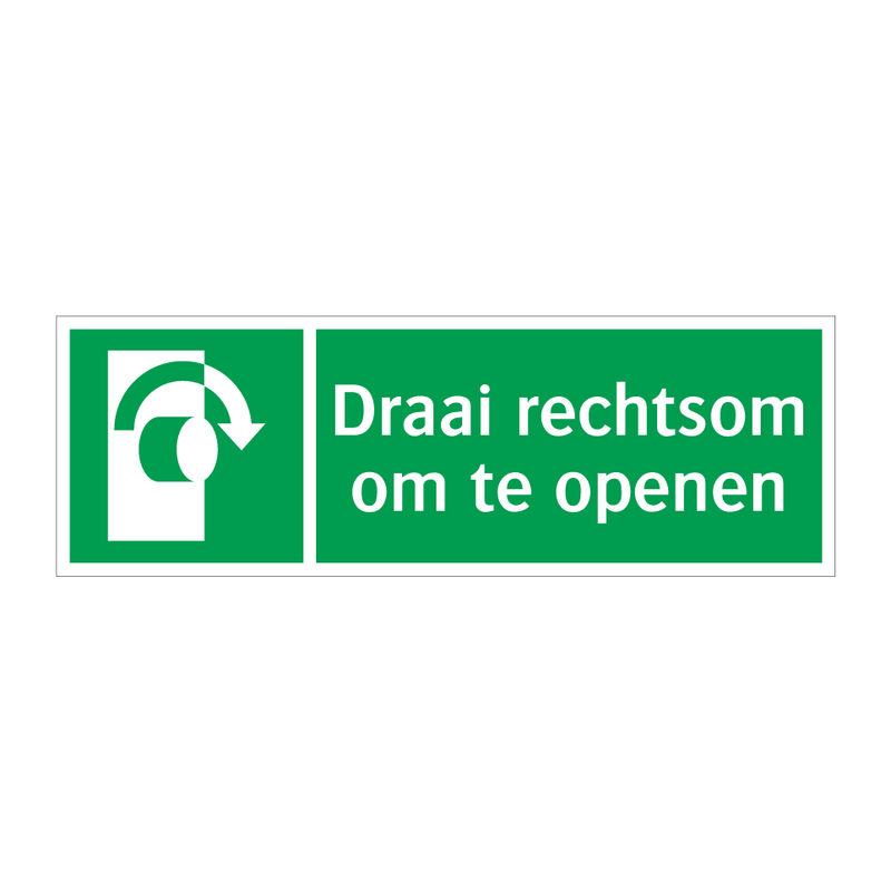 Draai rechtsom om te openen