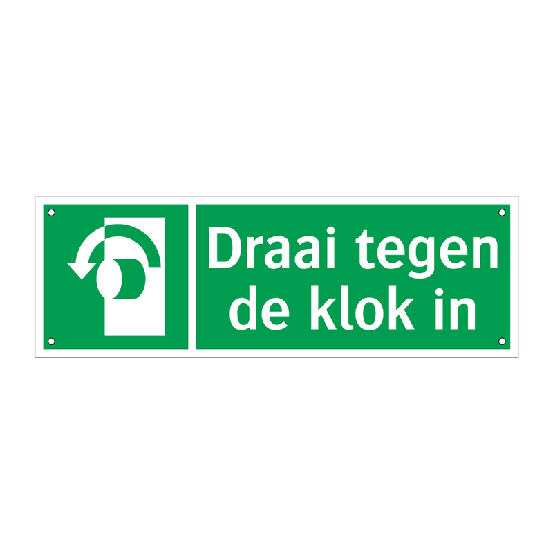 Draai tegen de klok in