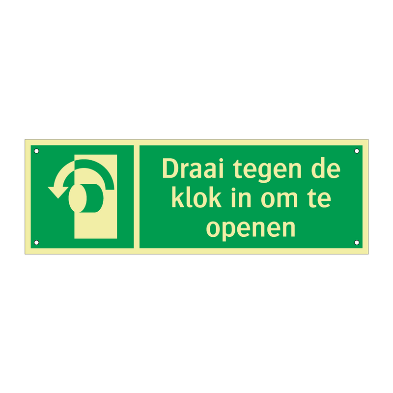 Draai tegen de klok in om te openen