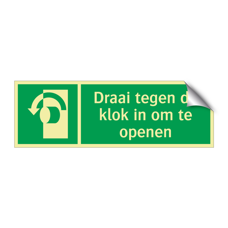 Draai tegen de klok in om te openen