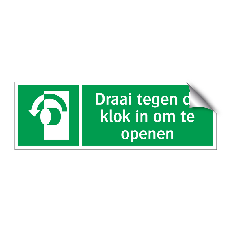 Draai tegen de klok in om te openen