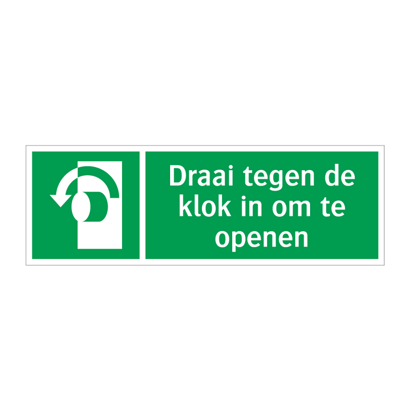 Draai tegen de klok in om te openen