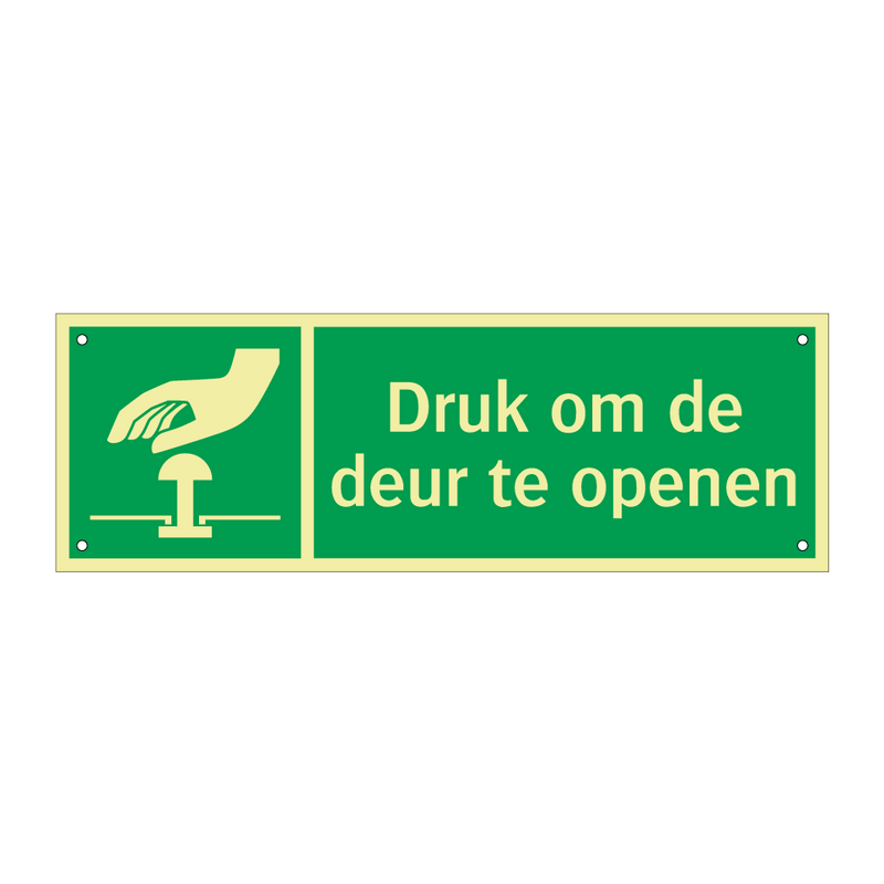 Druk om de deur te openen