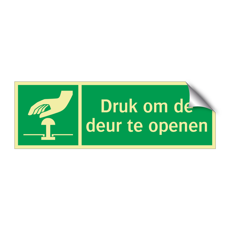 Druk om de deur te openen