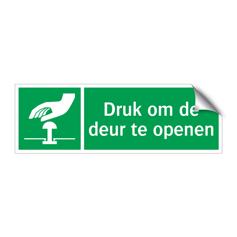 Druk om de deur te openen