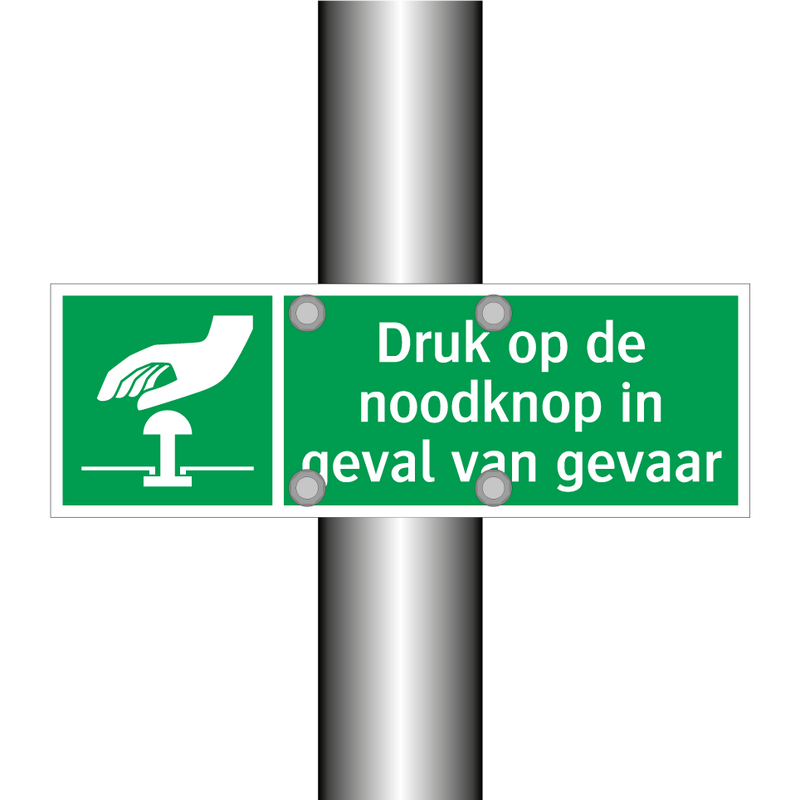 Druk op de noodknop in geval van gevaar