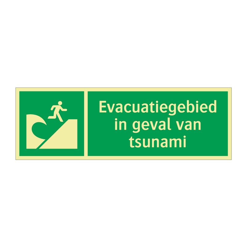 Evacuatiegebied in geval van tsunami