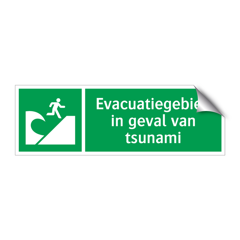 Evacuatiegebied in geval van tsunami