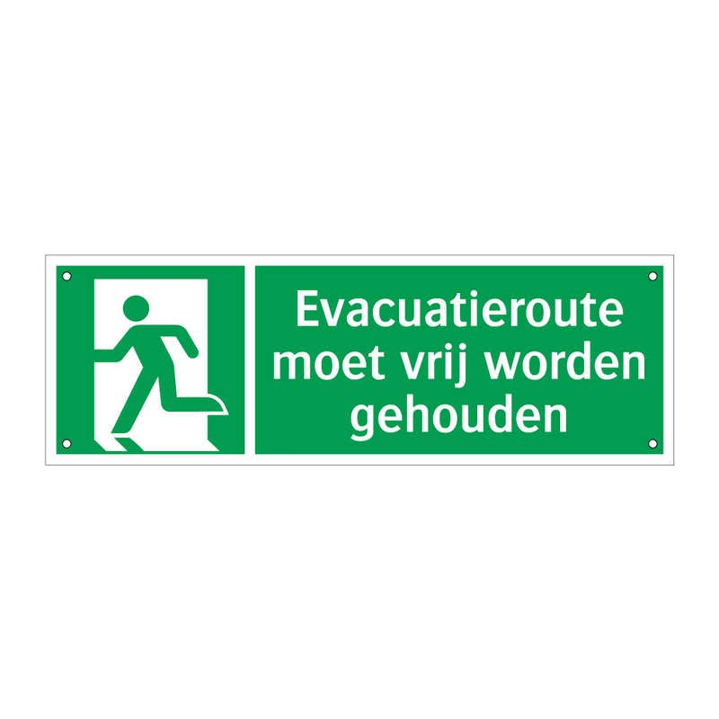 Evacuatieroute moet vrij worden gehouden