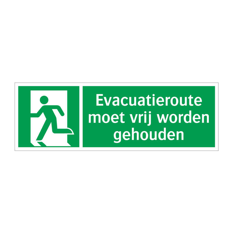 Evacuatieroute moet vrij worden gehouden