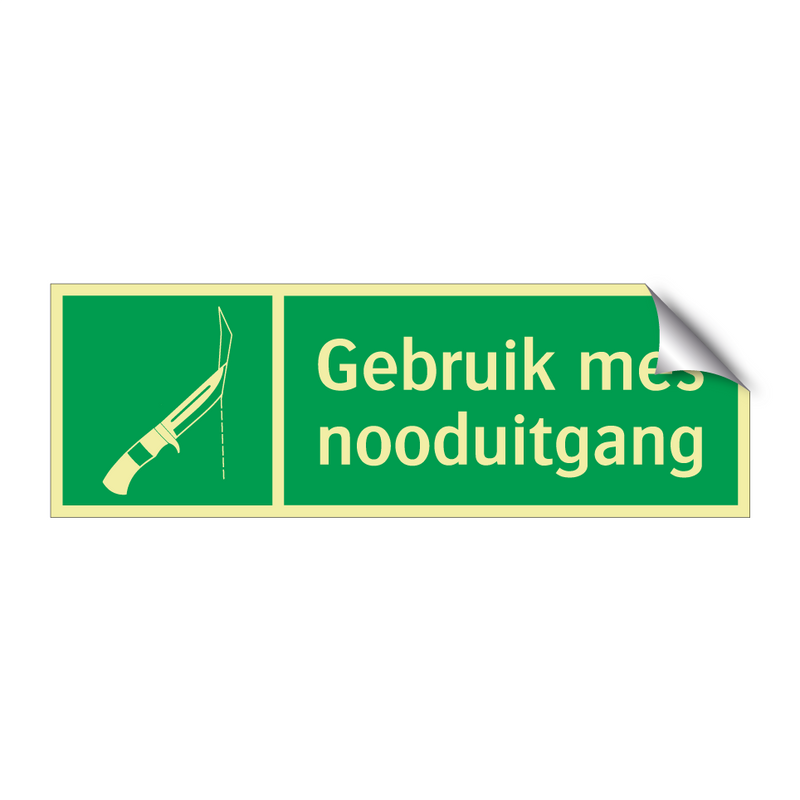 Gebruik mes nooduitgang