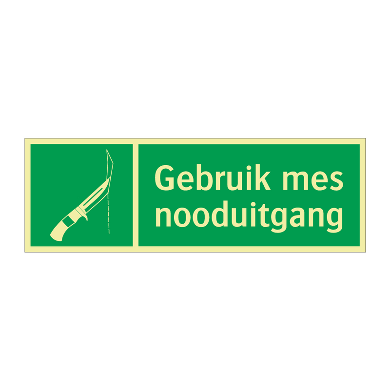 Gebruik mes nooduitgang