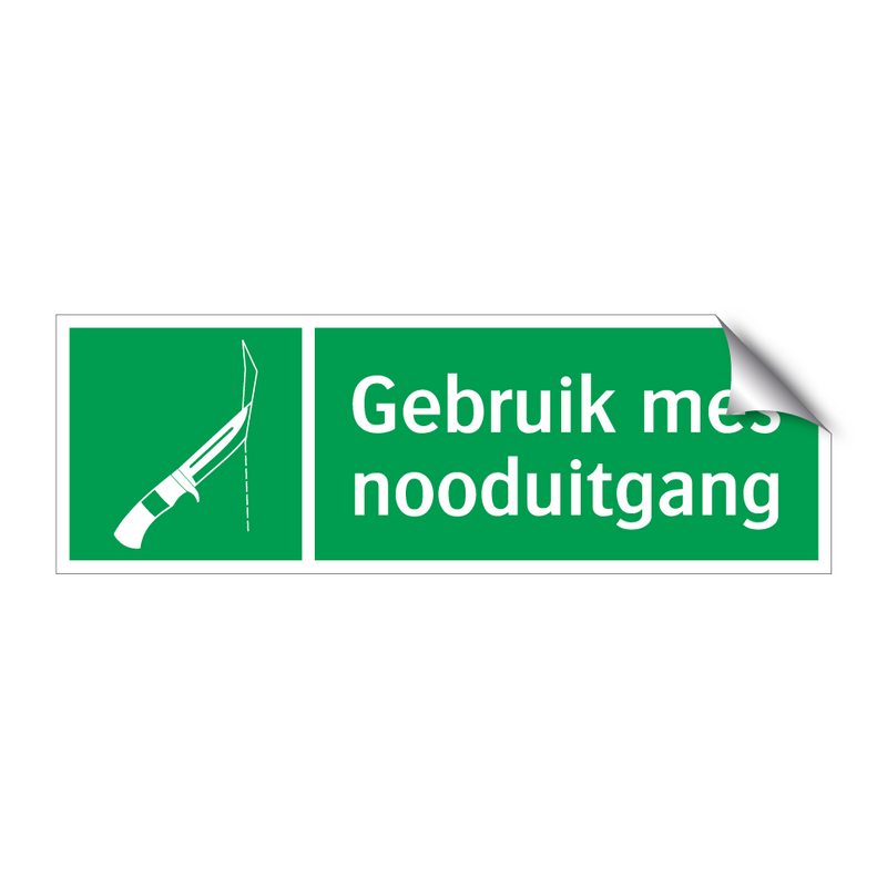 Gebruik mes nooduitgang