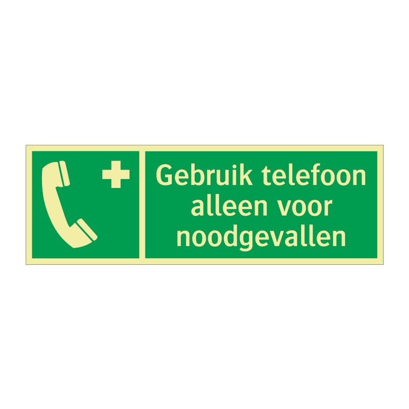 Gebruik telefoon alleen voor noodgevallen