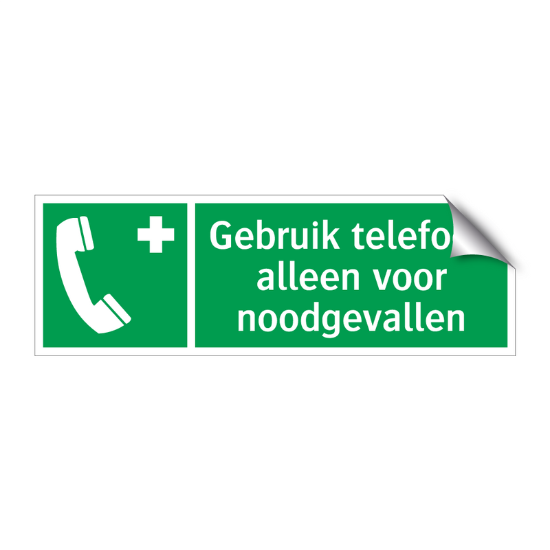 Gebruik telefoon alleen voor noodgevallen