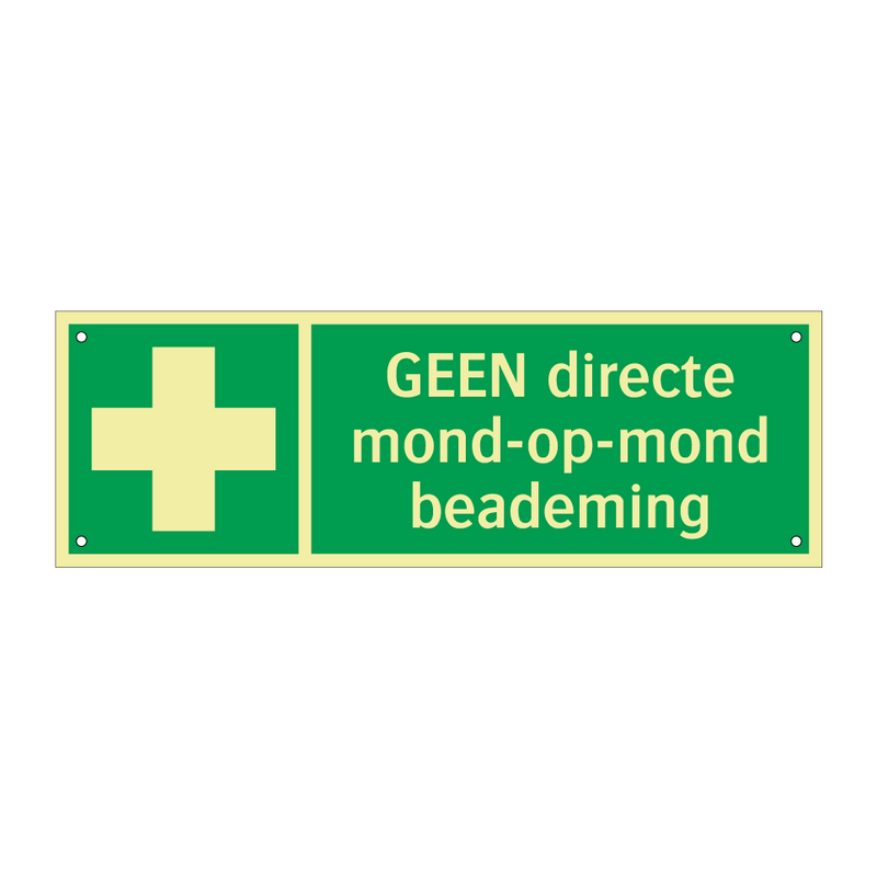 GEEN directe mond-op-mond beademing