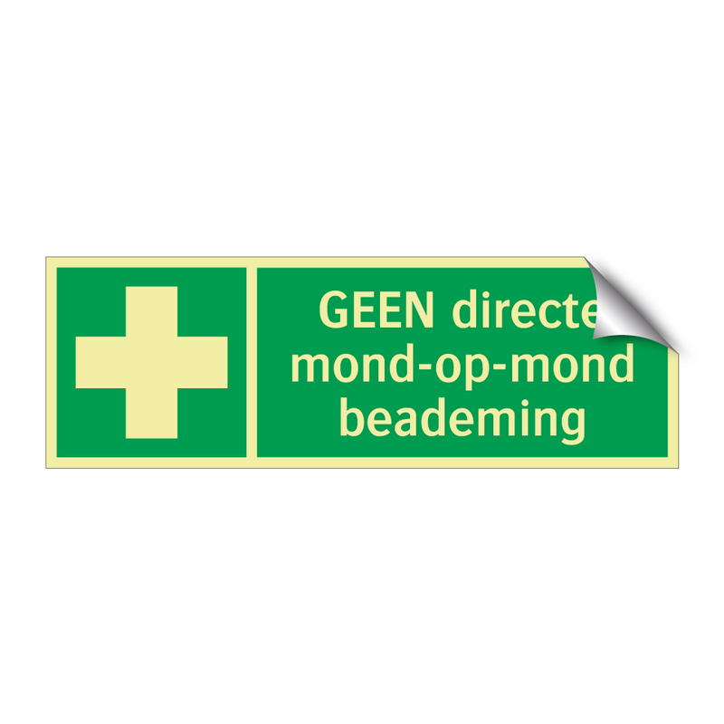 GEEN directe mond-op-mond beademing