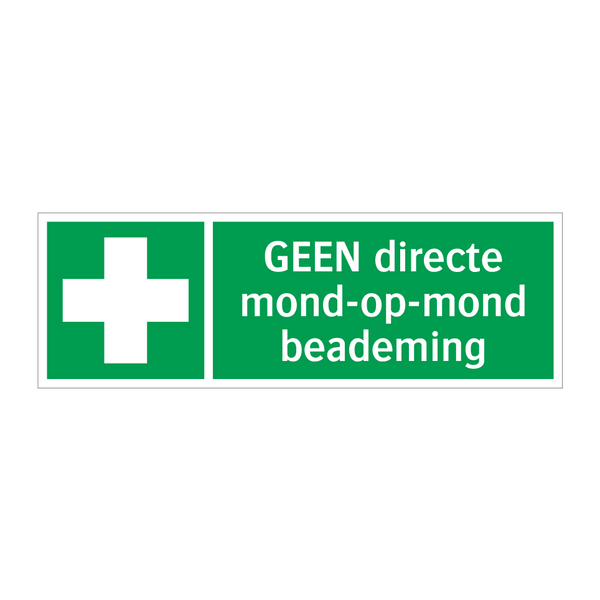 GEEN directe mond-op-mond beademing