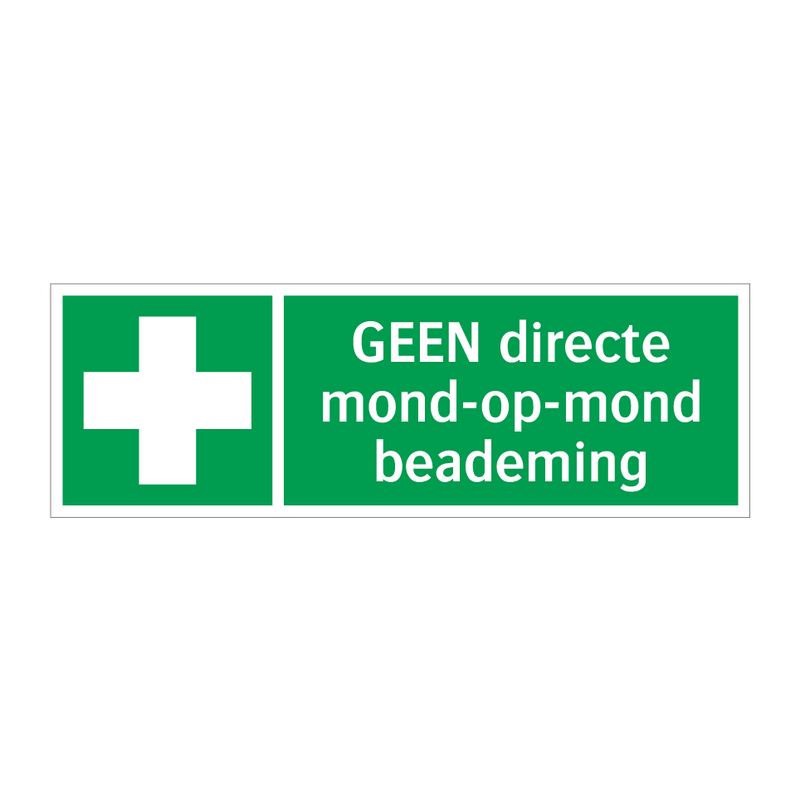 GEEN directe mond-op-mond beademing