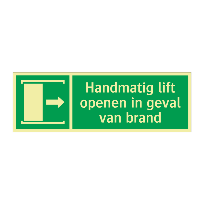 Handmatig lift openen in geval van brand