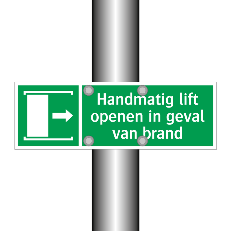 Handmatig lift openen in geval van brand