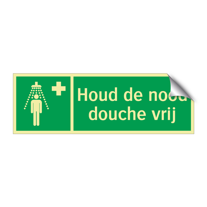 Houd de nood douche vrij