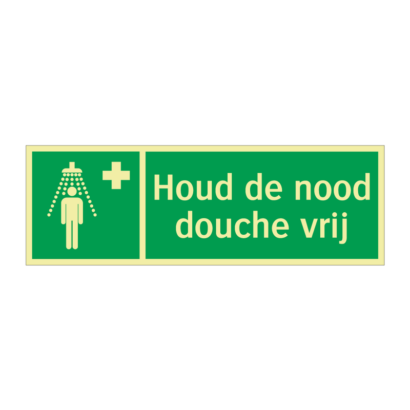 Houd de nood douche vrij