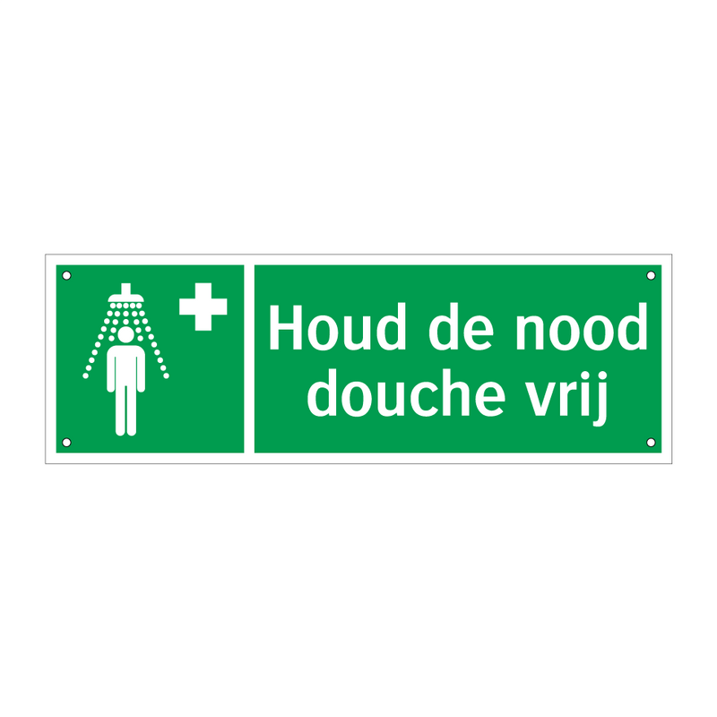 Houd de nood douche vrij