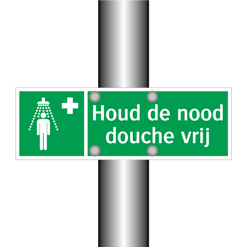 Houd de nood douche vrij