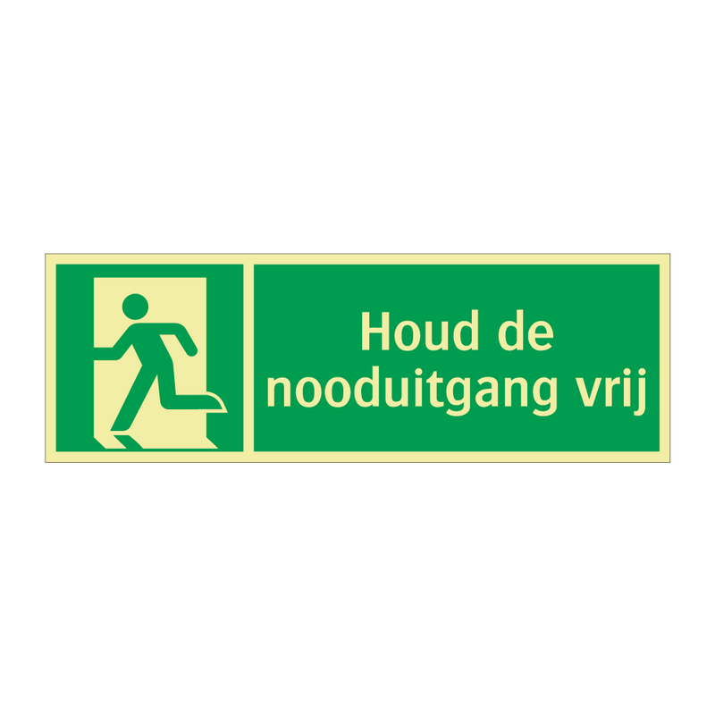 Houd de nooduitgang vrij