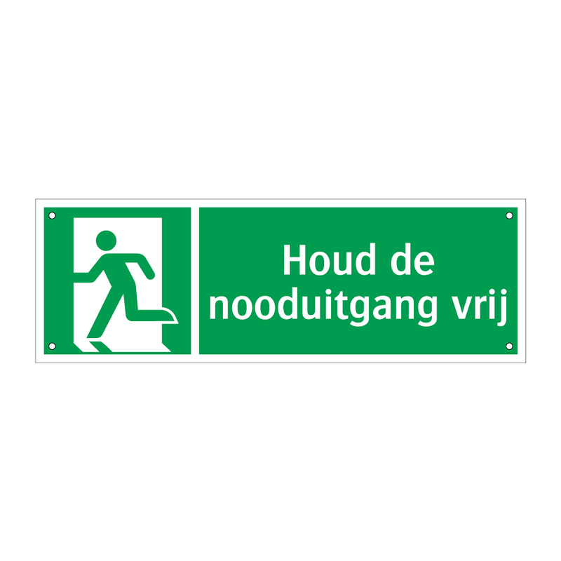 Houd de nooduitgang vrij