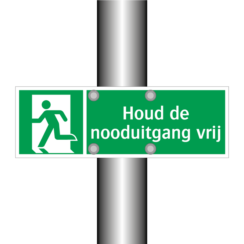 Houd de nooduitgang vrij