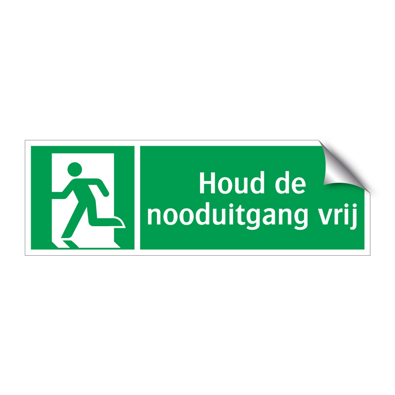 Houd de nooduitgang vrij