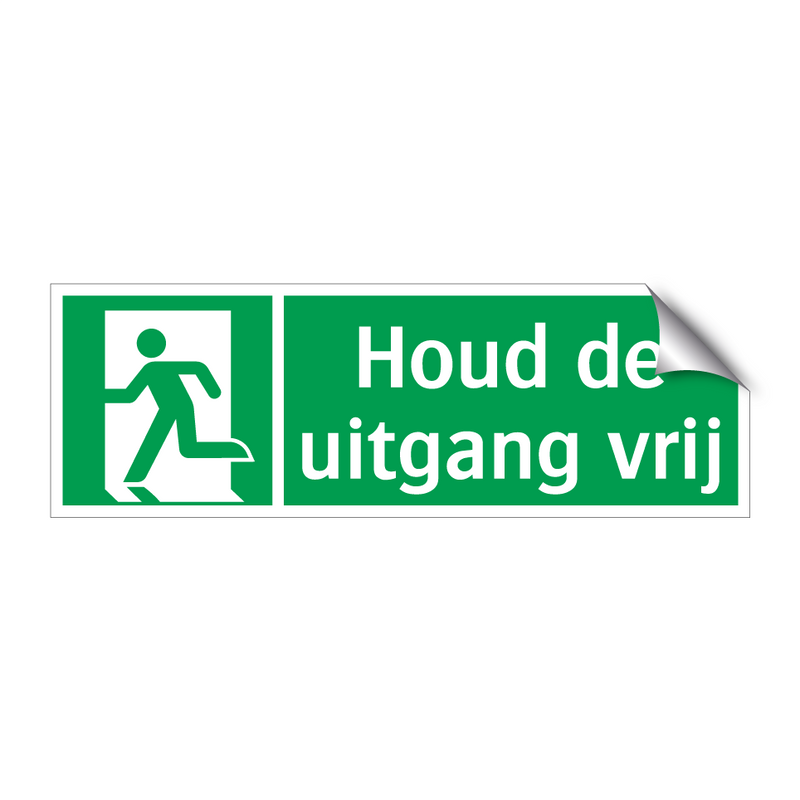 Houd de uitgang vrij