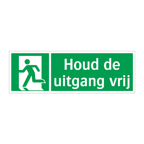 Houd de uitgang vrij