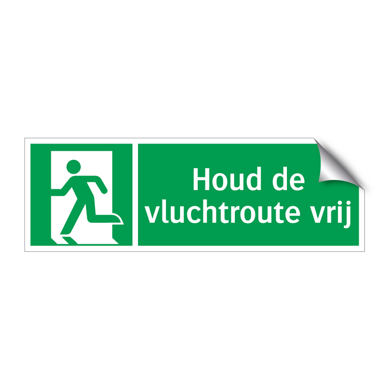 Houd de vluchtroute vrij