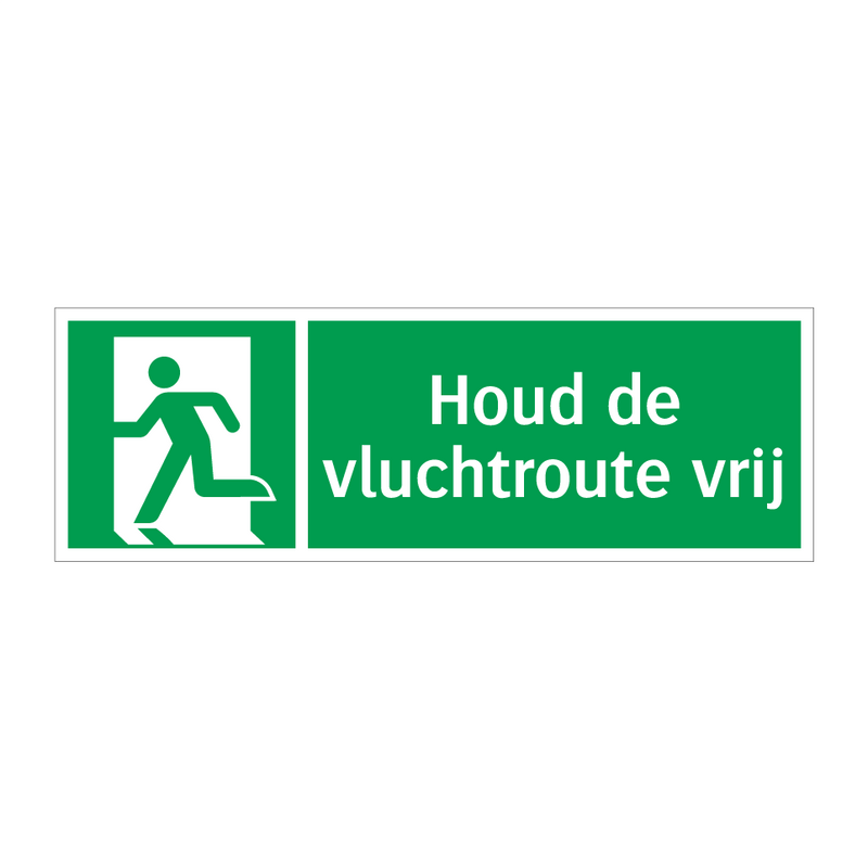 Houd de vluchtroute vrij