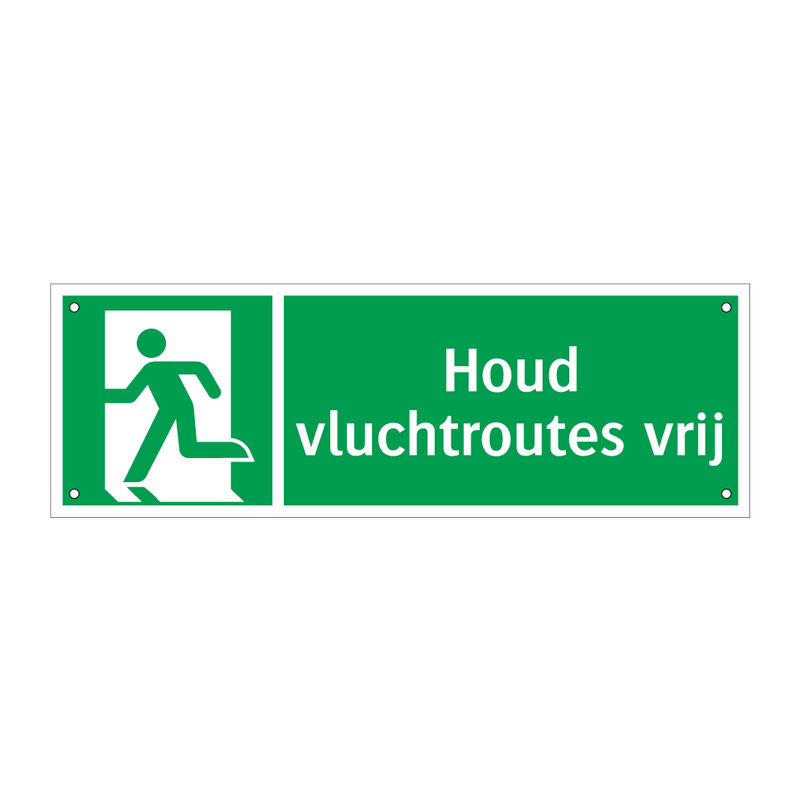 Houd vluchtroutes vrij