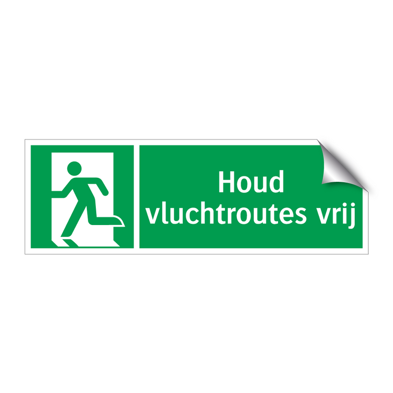 Houd vluchtroutes vrij