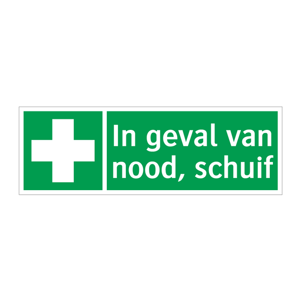 In geval van nood, schuif