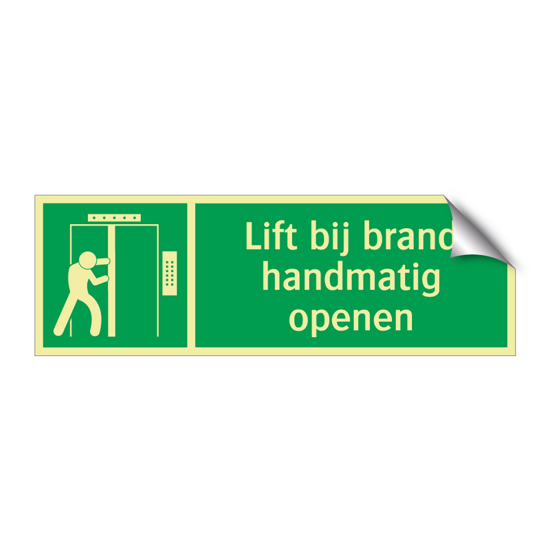 Lift bij brand handmatig openen