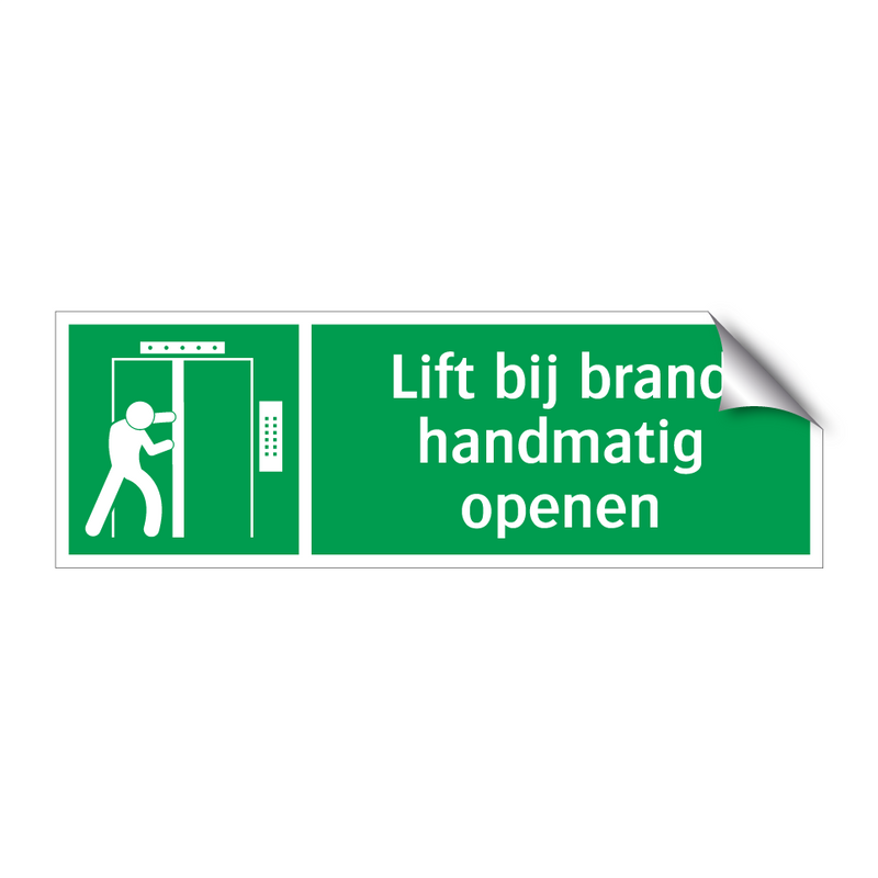 Lift bij brand handmatig openen