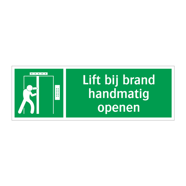 Lift bij brand handmatig openen