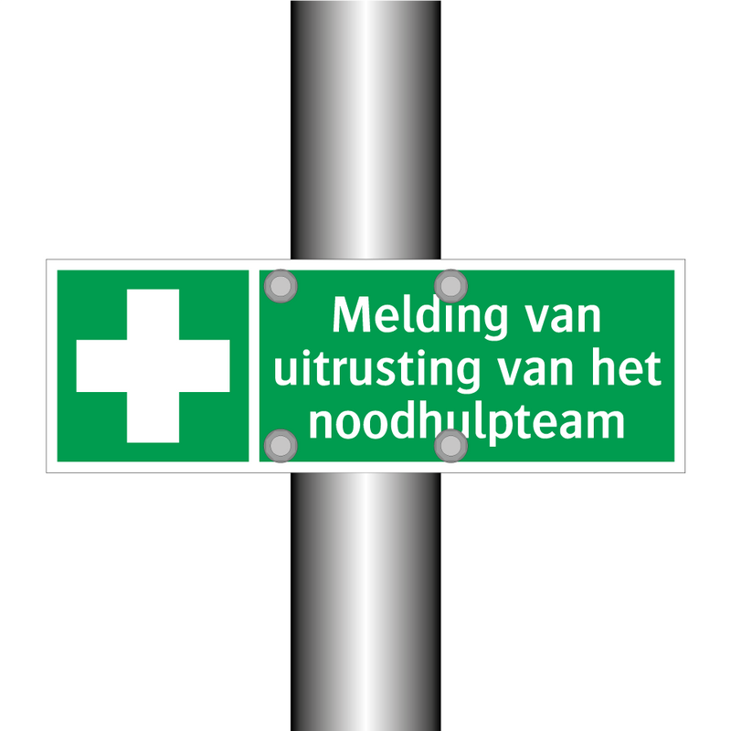 Melding van uitrusting van het noodhulpteam