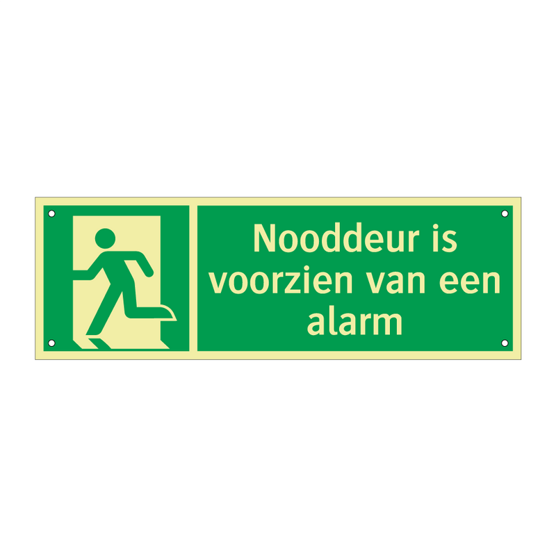 Nooddeur is voorzien van een alarm